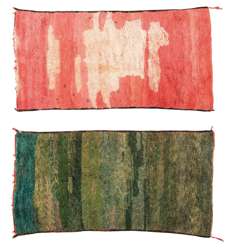 Outstanding, Old and Abstract Double-Sided Rug with Camel Motif