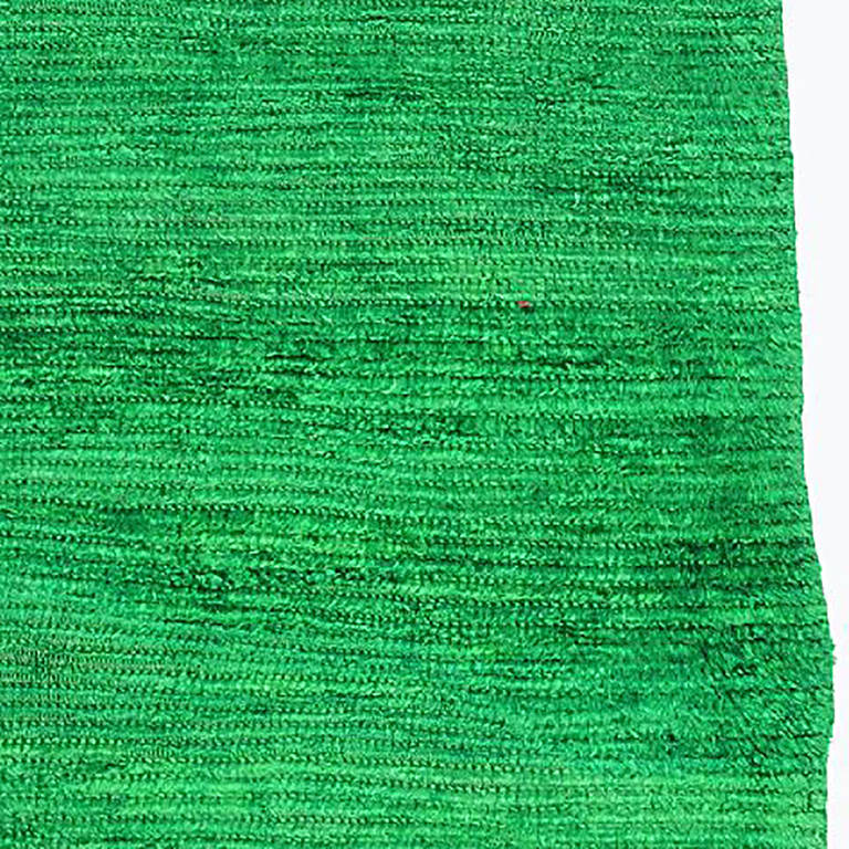 20th Century Rare Double-Sided Monochrome, Green Rug For Sale