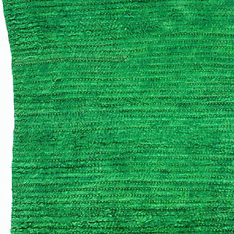 Rare Double-Sided Monochrome, Green Rug For Sale 1
