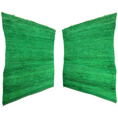 Rare Double-Sided Monochrome, Green Rug