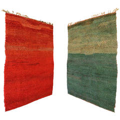 Bright Green and Red double sided Rug