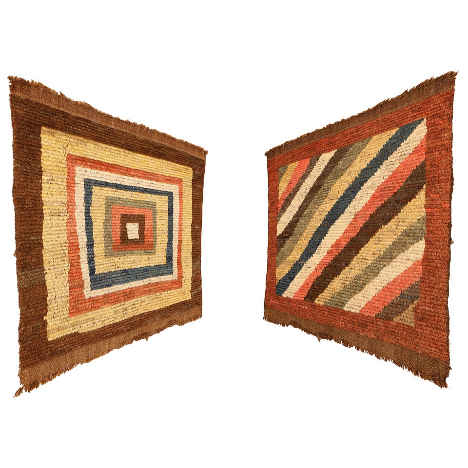 Outstanding, antique, abstract double sided Baktiar Gabbeh For Sale