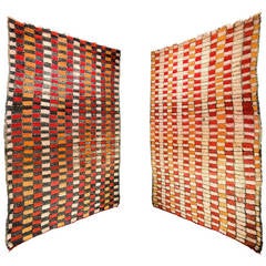 Double sided Rug with overall geometrical design