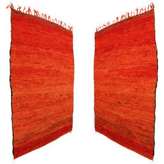 Warm and bright red double sided Rug