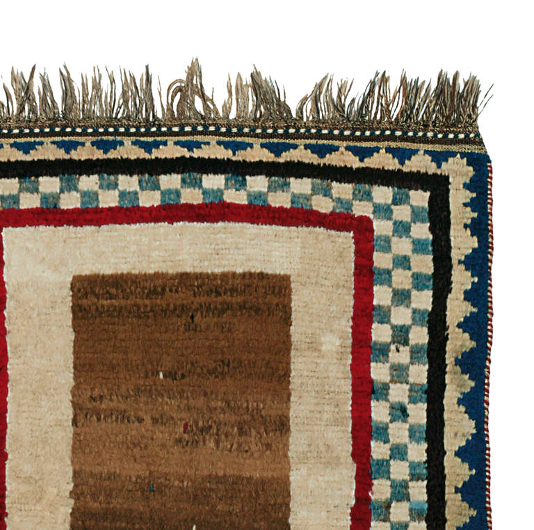 Antique Camelhair Met Hane Gabbeh Carpet