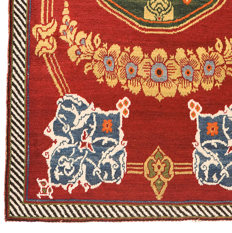 Persian Unusual Persepolis Gabbeh Carpet For Sale