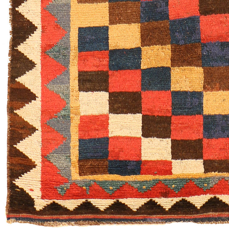 Antique, Checkerboard Baktiar Gabbeh Carpet