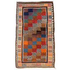 Antique, Checkerboard Gabbeh Carpet