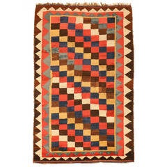 Antique, Checkerboard Baktiar Gabbeh Carpet