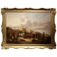 Isle of Wright Seaweed Gatherers Painting by William Shayer Sn. 6