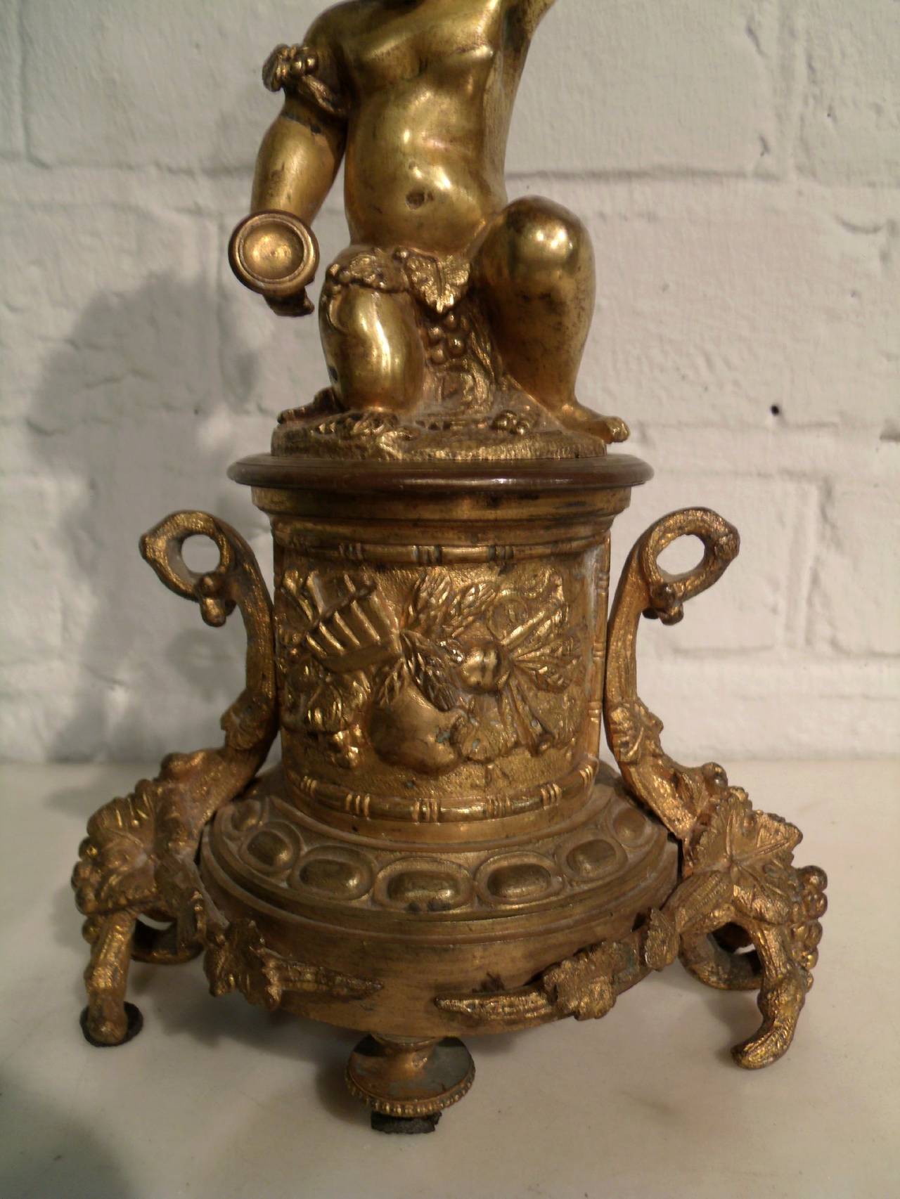 Pair of 19th Century French Ormolu and Glass Tazzas 3