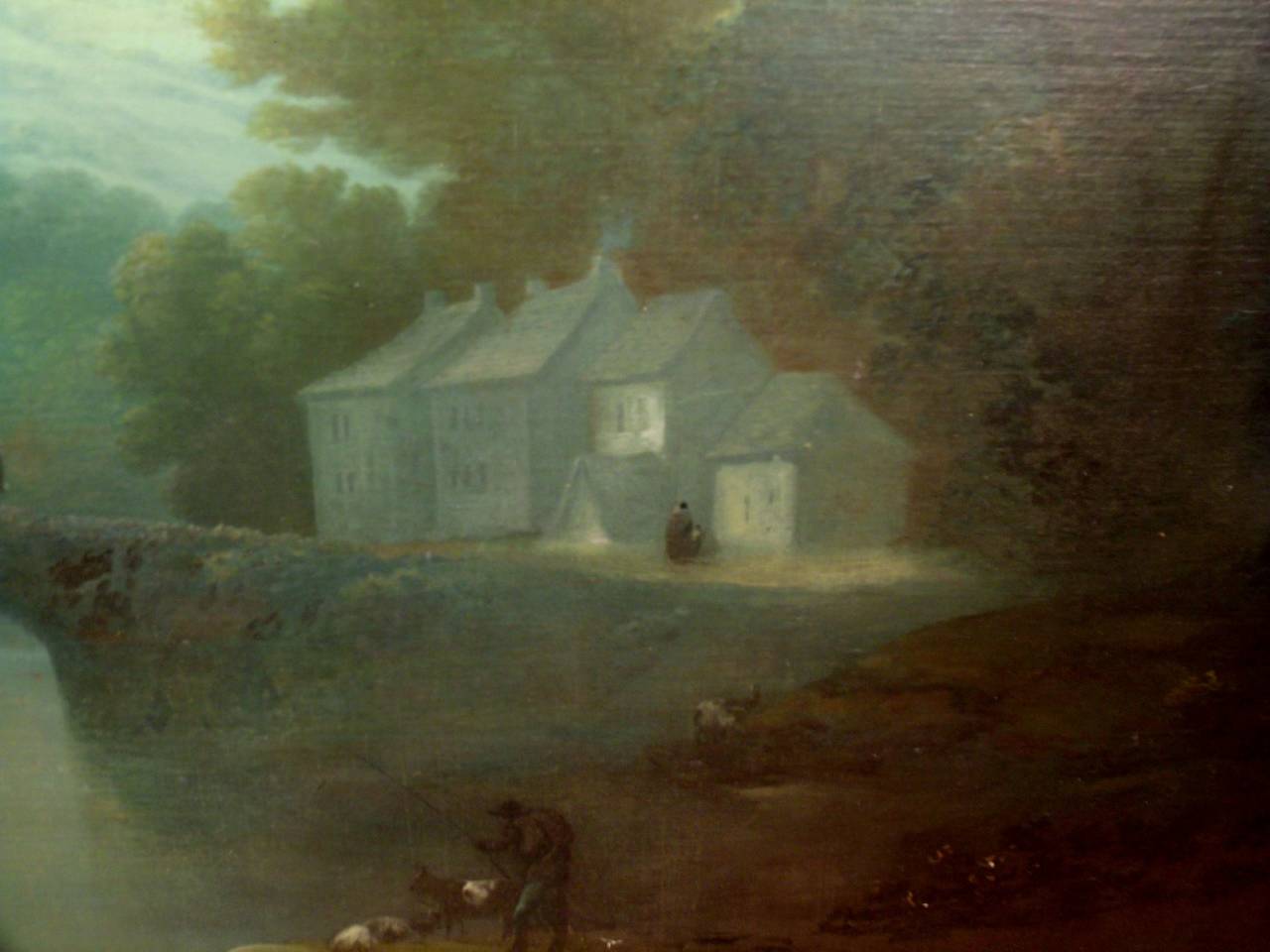 Canvas Late Summer English Landscape Painting by the Circle of Thomas Gainsborough For Sale