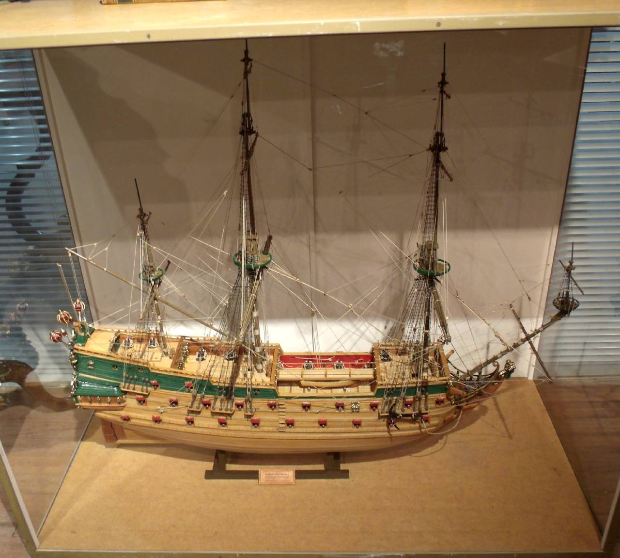 Late 20th Century Large Model Scratch Built Ship of Wappen 