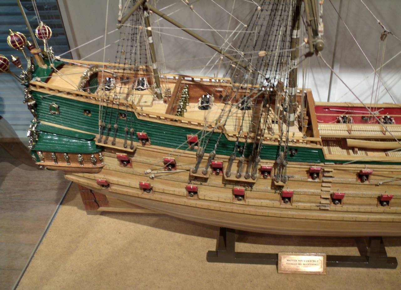 Late 20th Century Large Model Scratch Built Ship of Wappen Von Hamburg In Excellent Condition In London, west Sussex