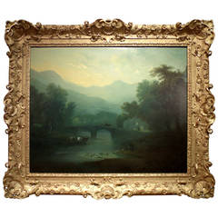 Late Summer English Landscape Painting by the Circle of Thomas Gainsborough 8