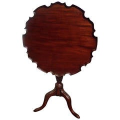 George III Carved Mahogany Tilt-Top Tripod Occasional Table