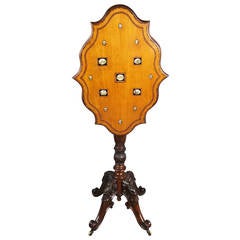 Mid-19th Century Rosewood Tilt-Top Table with Micro Mosaic Detail