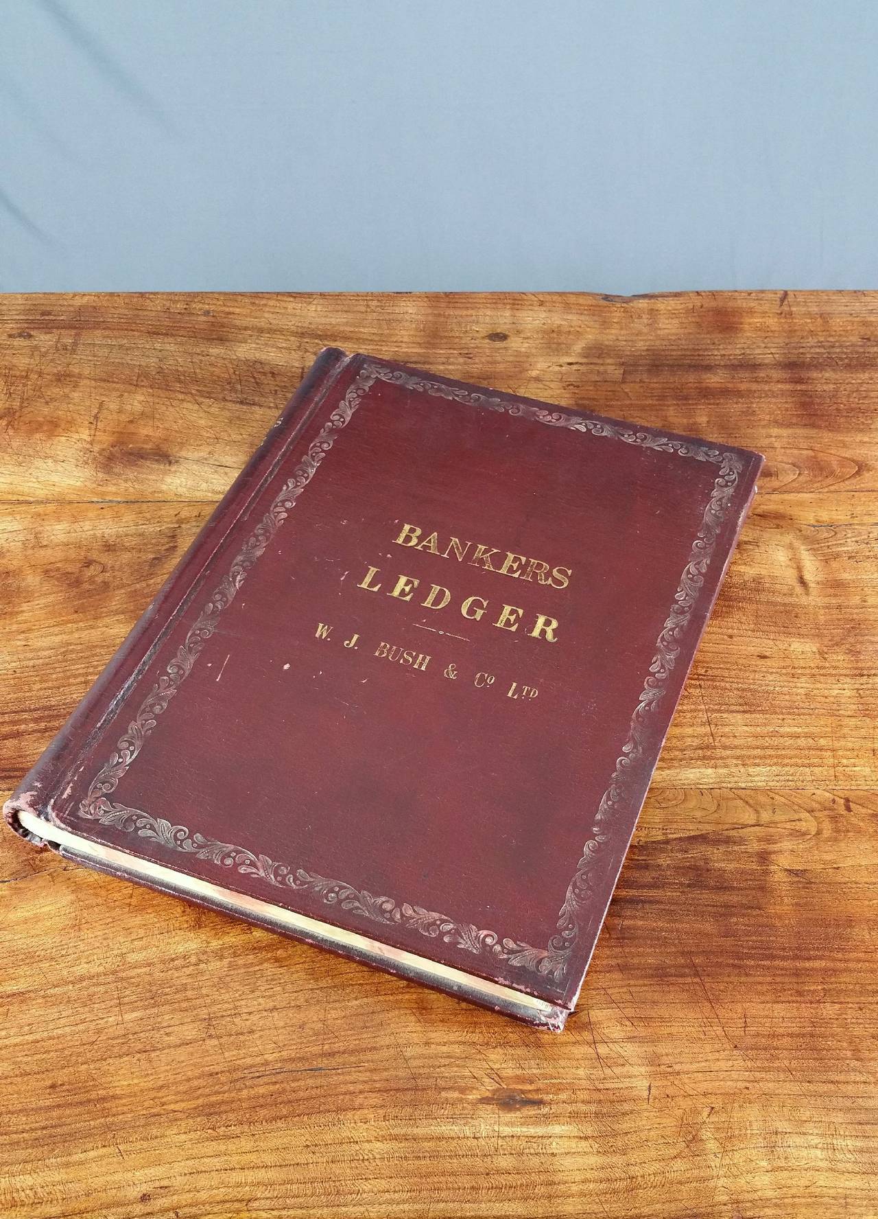 leather accounting ledger