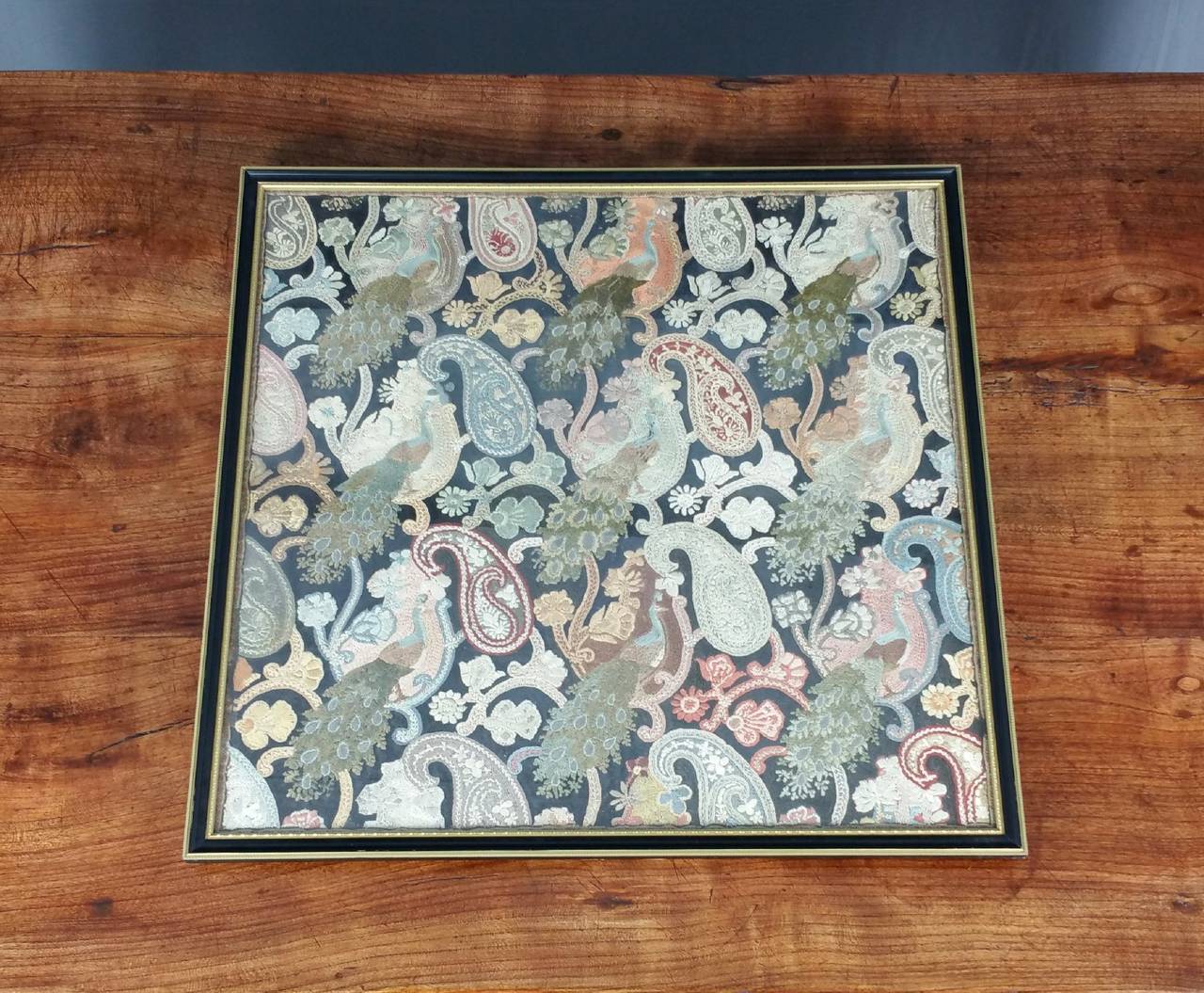 19th Century Arts & Crafts Framed Embroidery Work