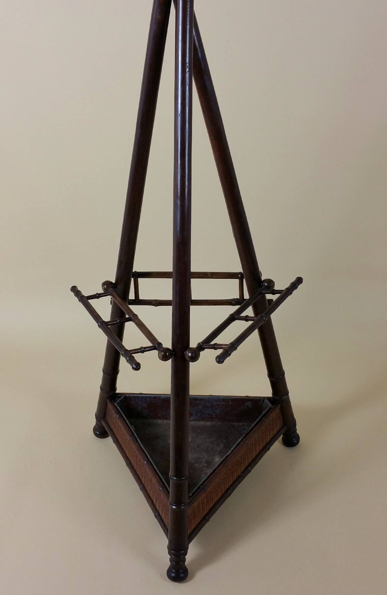 A rare and very unusual 19th C. hat and stick stand in the form of pike staffs. It measures 25 in – 63.5 cm wide and deep with a height of 82 in – 208.2 cm. This stand would not only be useful, but also a fabulous focal point for an entry way or