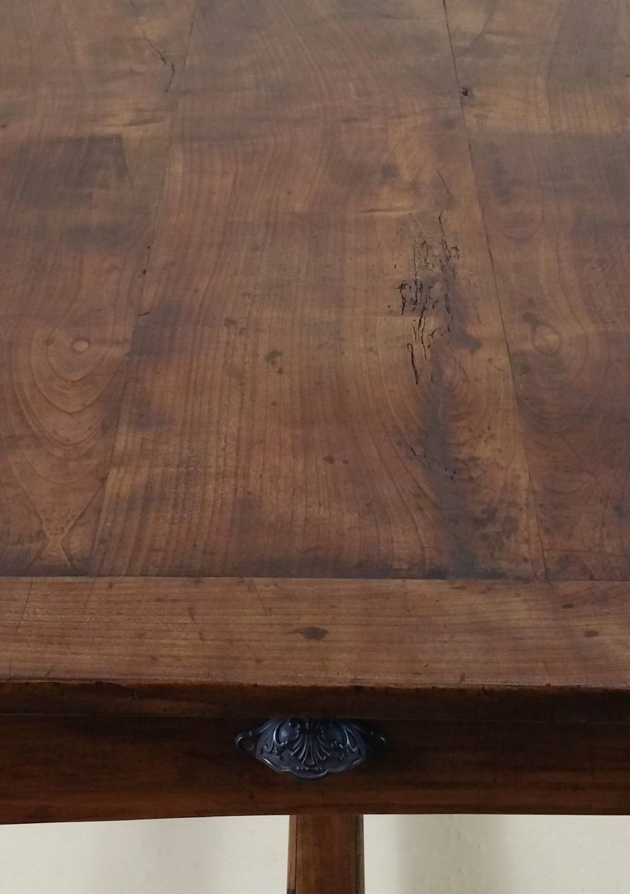 Early 19th Century French Cherrywood Farm House Table 1