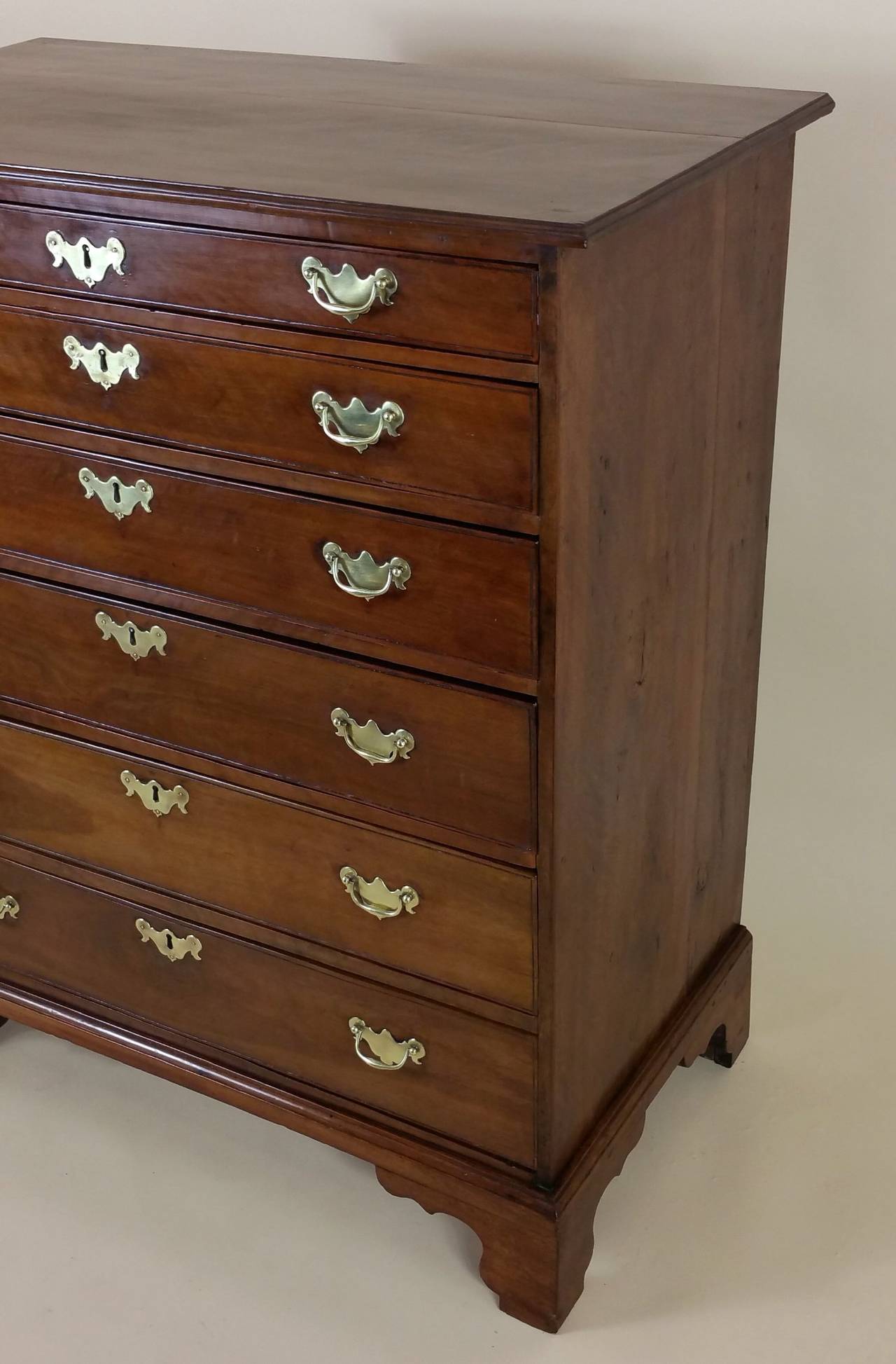 Great Britain (UK) Rare George II Solid Apple Wood Chest of Drawers
