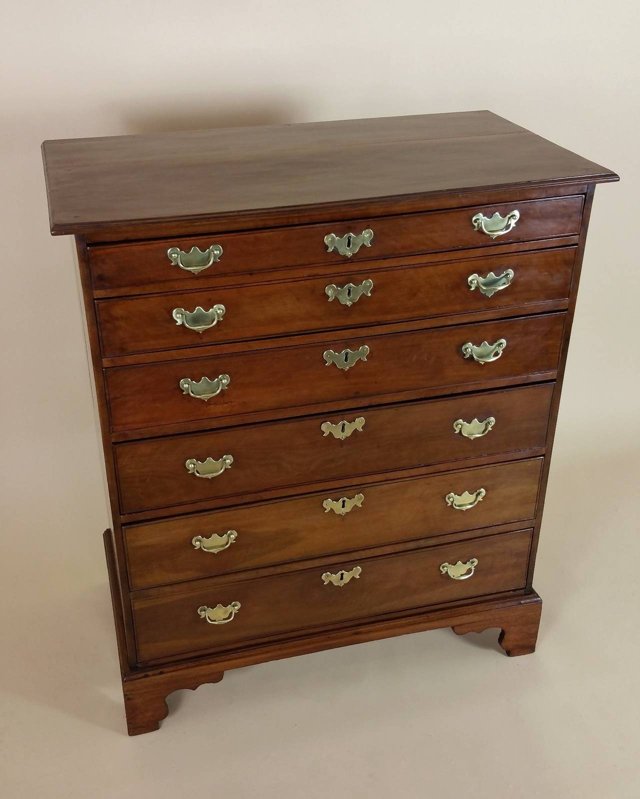 Rare George II Solid Apple Wood Chest of Drawers 4