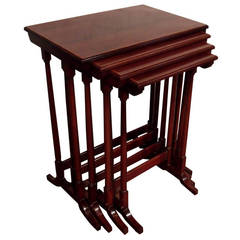 Set of Four Edwardian Mahogany Nesting Tables