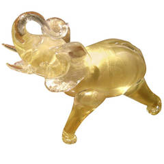 Late 20th Century Murano Glass Elephant