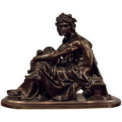 19th Century Bronze Grecian Male Figure by Albert-Ernest Carrier-Belleuse