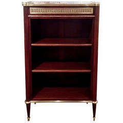 19th Century French Mahogany Open Bookcase