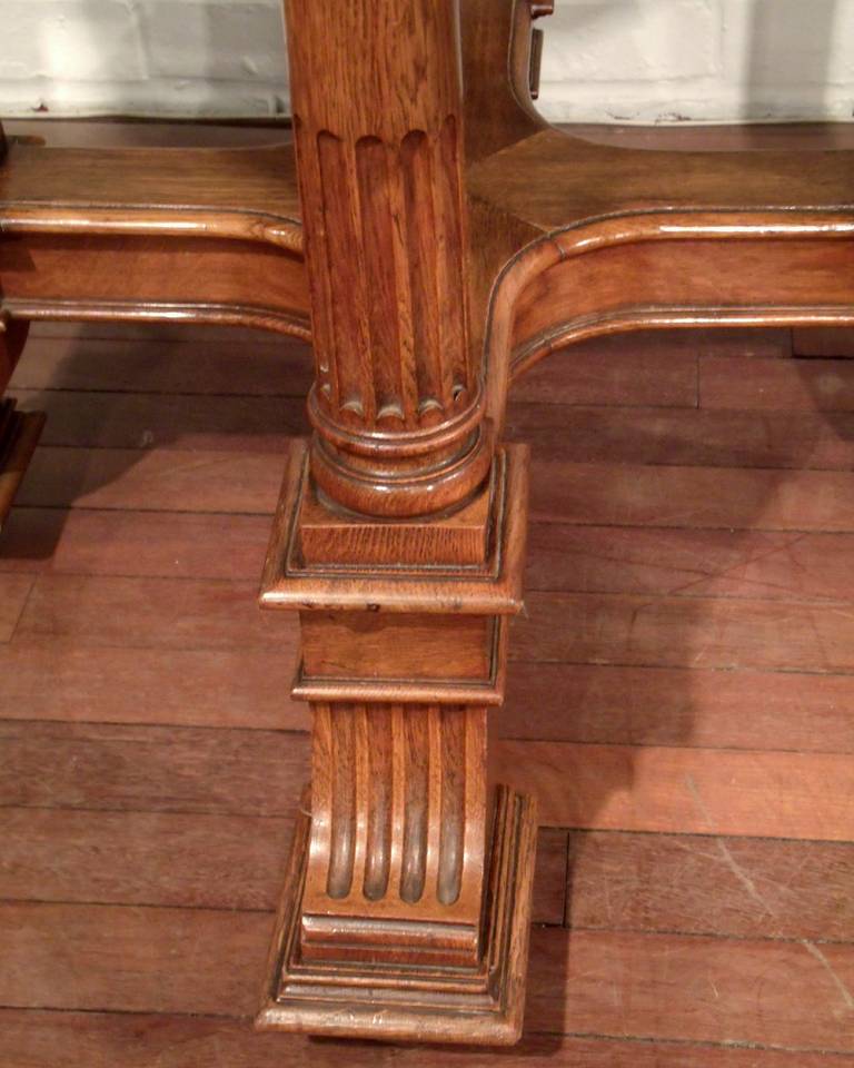 Victorian Octagonal Oak Centre Table 2