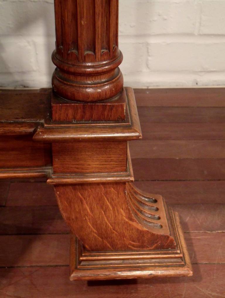 Victorian Octagonal Oak Centre Table 3
