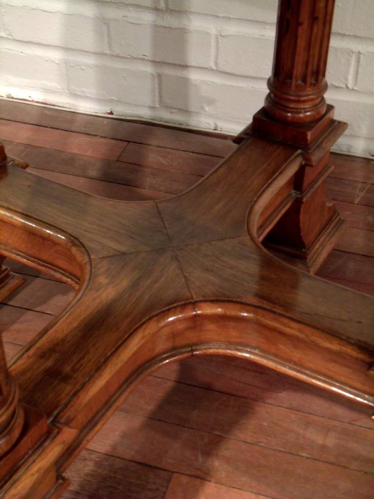 Victorian Octagonal Oak Centre Table 4
