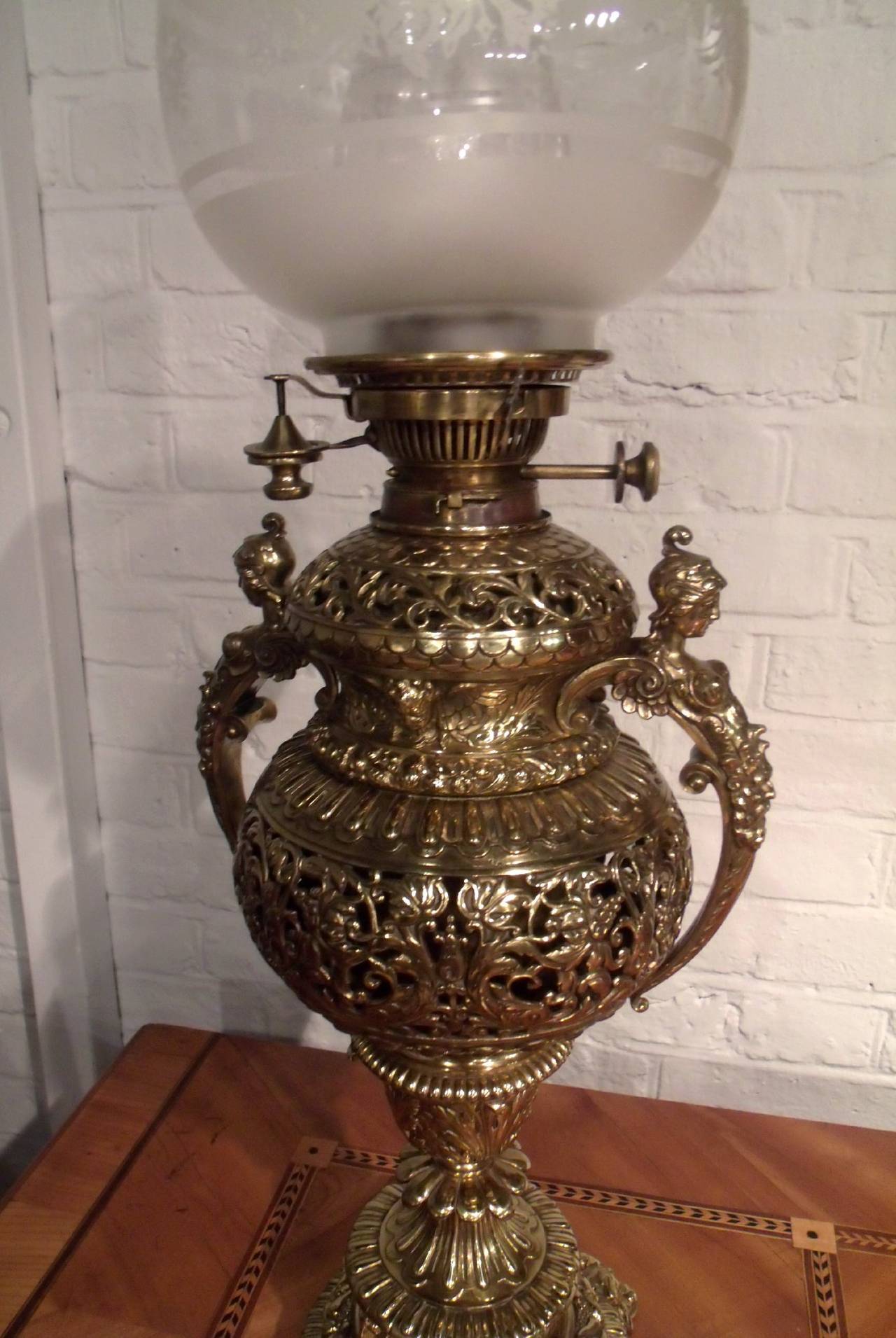 victorian oil lamp