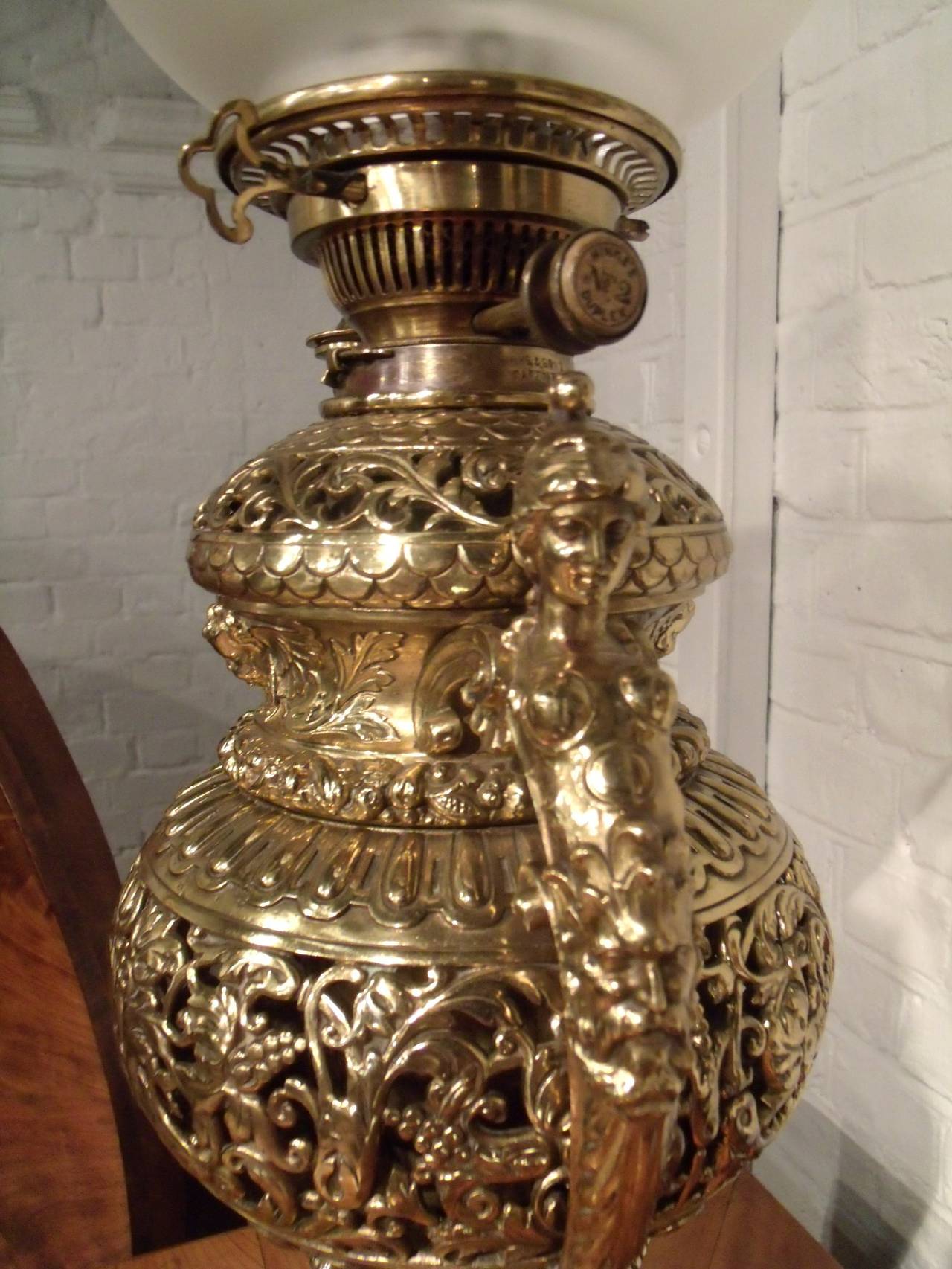 antique brass lamp base
