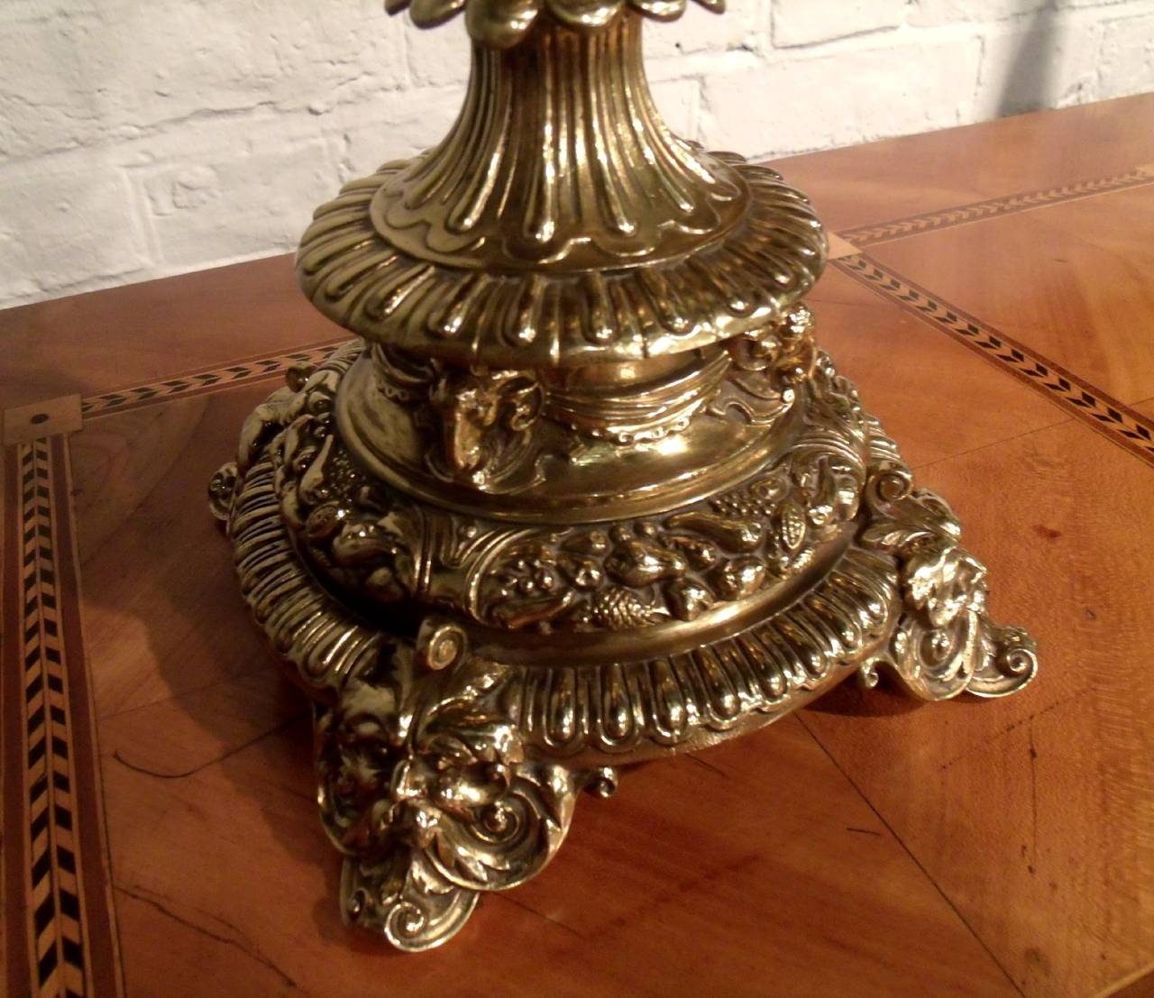 British Victorian Brass Oil Lamp