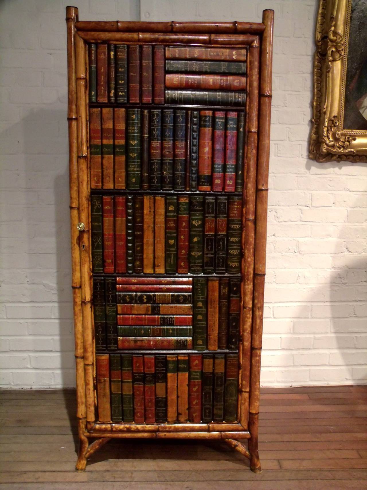 Victorian Bamboo Hall Cupboard