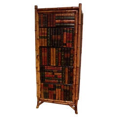 Antique Victorian Bamboo Hall Cupboard