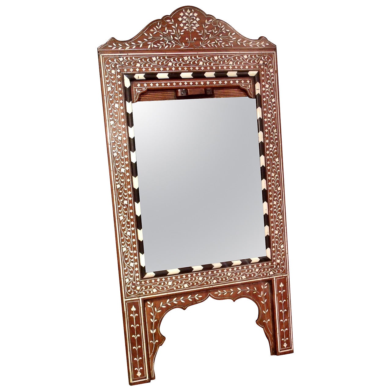Late 19th Century Moorish Hardwood Easel Mirror