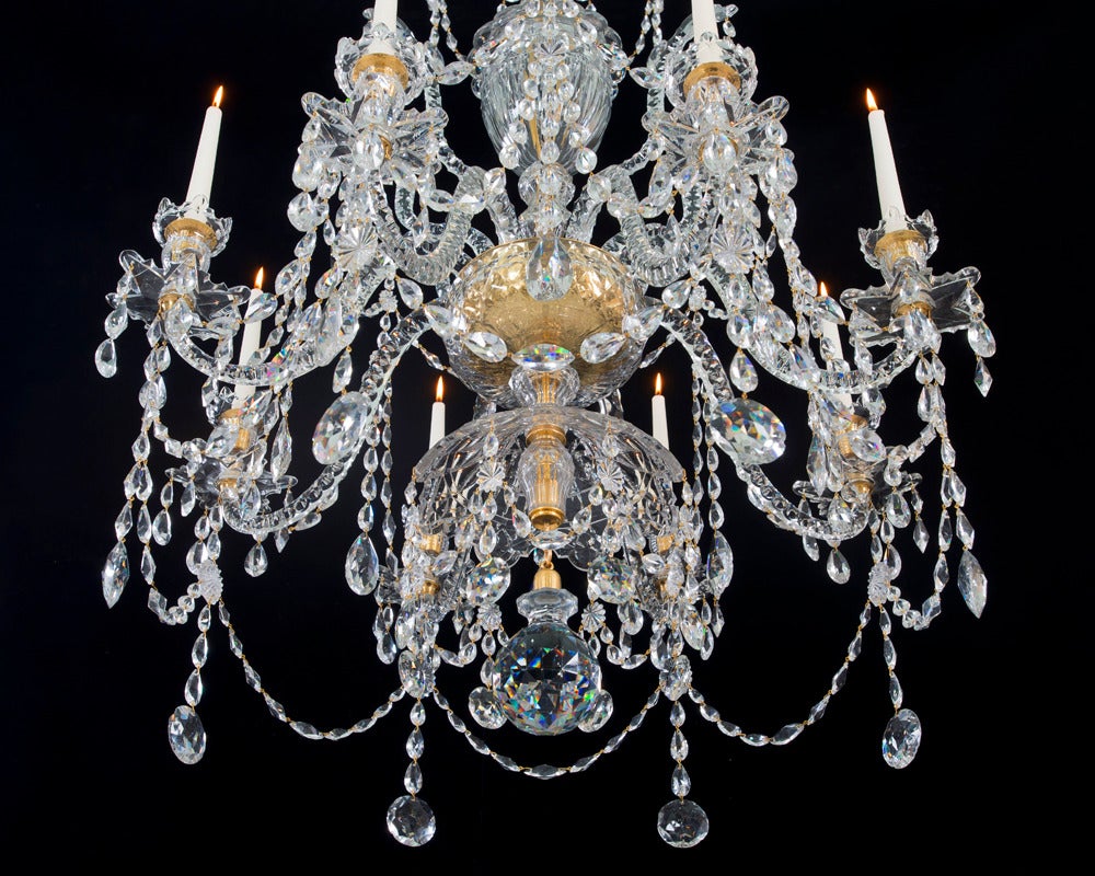 English George III Period Chandelier by William Parker In Excellent Condition In Steyning, West sussex