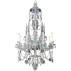 Antique Highly Important Continental Cut-Glass Chandelier of Finest Quality