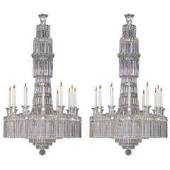 Exceptional Pair of Victorian Chandeliers Attributed to F&C Osler