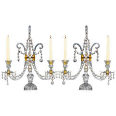 Important Pair of English George III Period Candelabra by Lafount