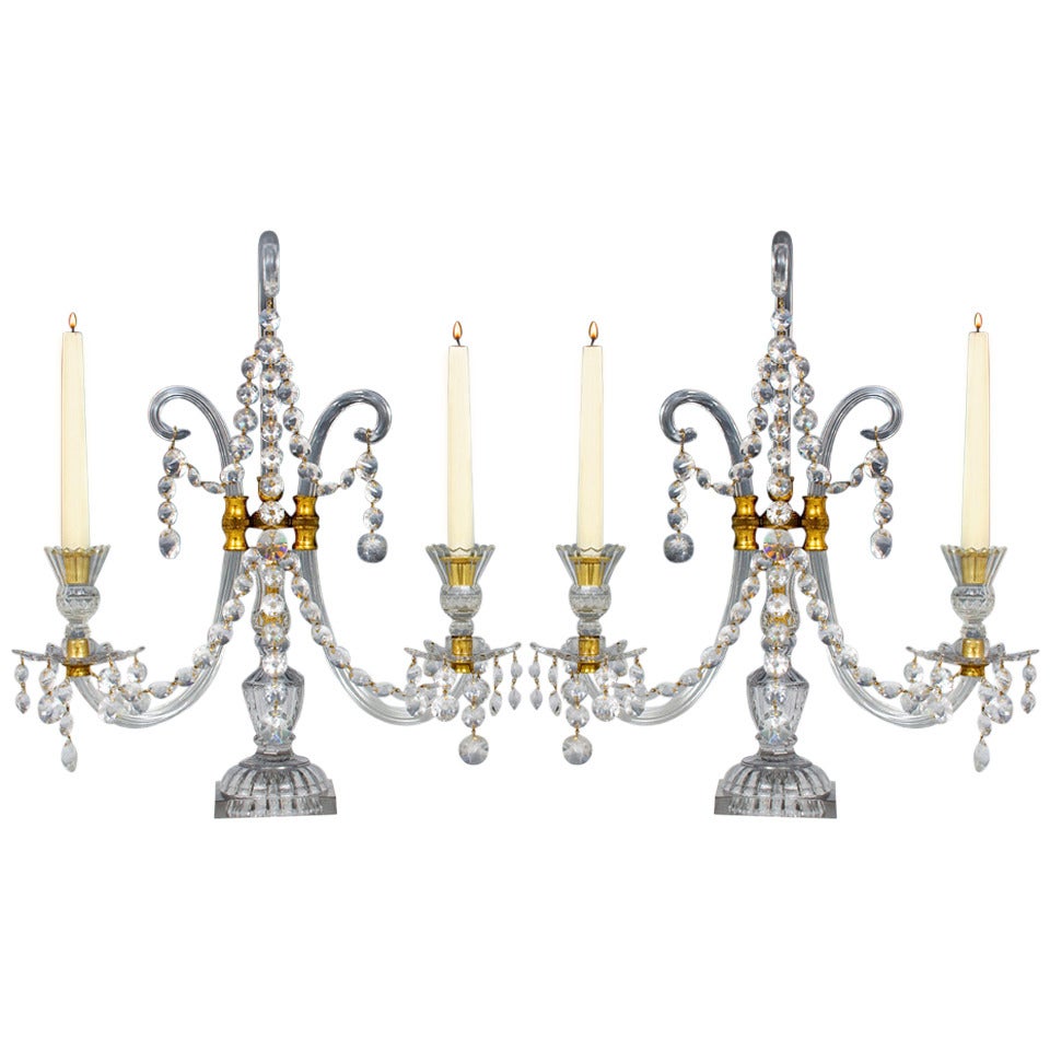 Importante paire de candélabres anglais d'époque George III par Lafount en vente