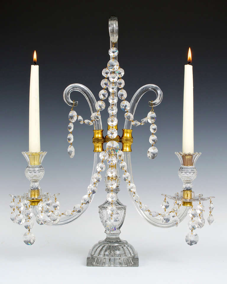 Georgian Important Pair of English George III Period Candelabra by Lafount For Sale