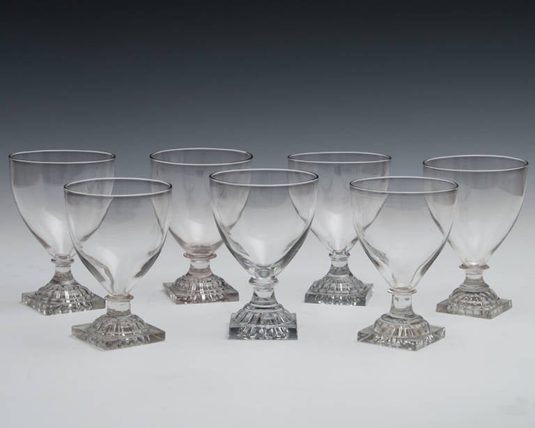 Fine Set of Seven Georgian Rummers