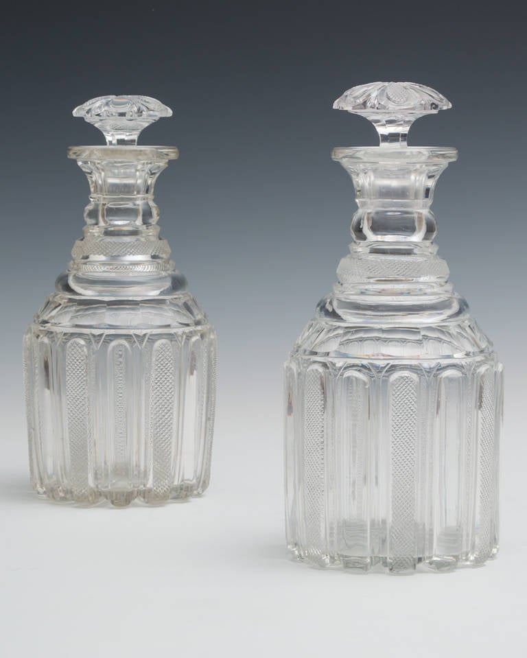 Pair of Regency Decanters by John Blades