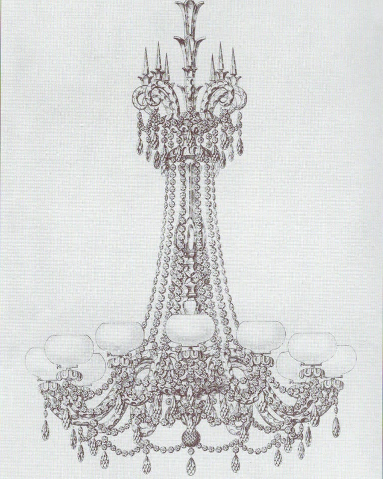 Bedeutender Kronleuchter aus geschliffenem Glas mit 20 Lichtern von F. & C. Osler (19. Jahrhundert) im Angebot