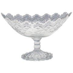 Georgian Irish Cut Glass Boat Shaped Bowl 8